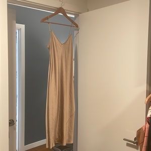 Wilfred champagne slip dress